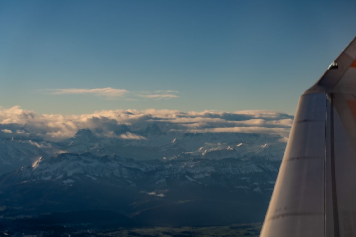 Flying above Switzerland