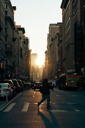 NYC - sunset in the streets